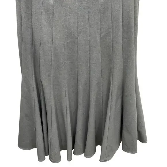 Calvin Klein Gray Sleeveless Fit-and-Flare Dress Size 12 - Picture 4 of 9